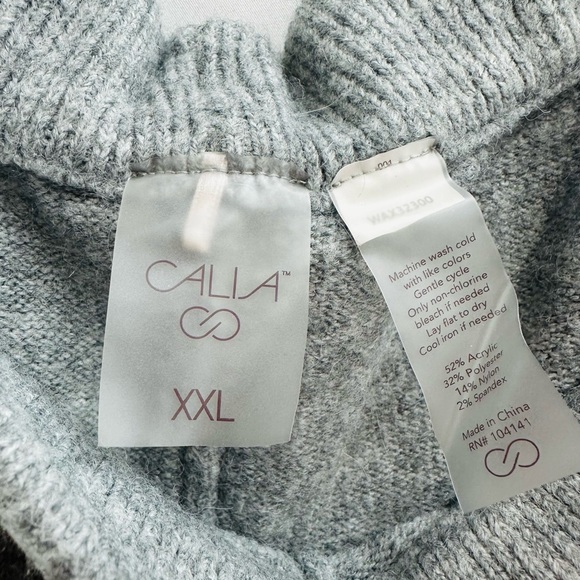 CALIA by Carrie Underwood cozy grey sweater knit joggers, XXL, NWOT - Picture 6 of 9